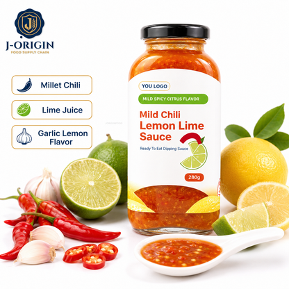 Mild Chili Lemon Lime Sauce – Ready-to-Eat Asian Dipping Sauce | OEM Private Label | 280g Bottle