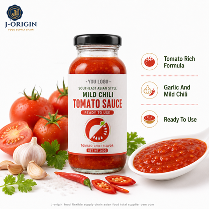 Southeast Asian Mild Chili Tomato Sauce | Ready-to-Use Dipping & Cooking Sauce | Restaurant Foodservice Retail | OEM Private Label | 260g