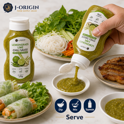 Lemongrass Lime Chili Sauce | Ready-to-Use Semi-Solid Seasoning | Restaurant Foodservice Retail | OEM Private Label | 170g