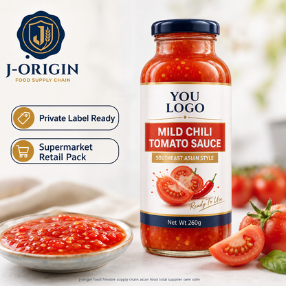 Southeast Asian Mild Chili Tomato Sauce | Ready-to-Use Dipping & Cooking Sauce | Restaurant Foodservice Retail | OEM Private Label | 260g
