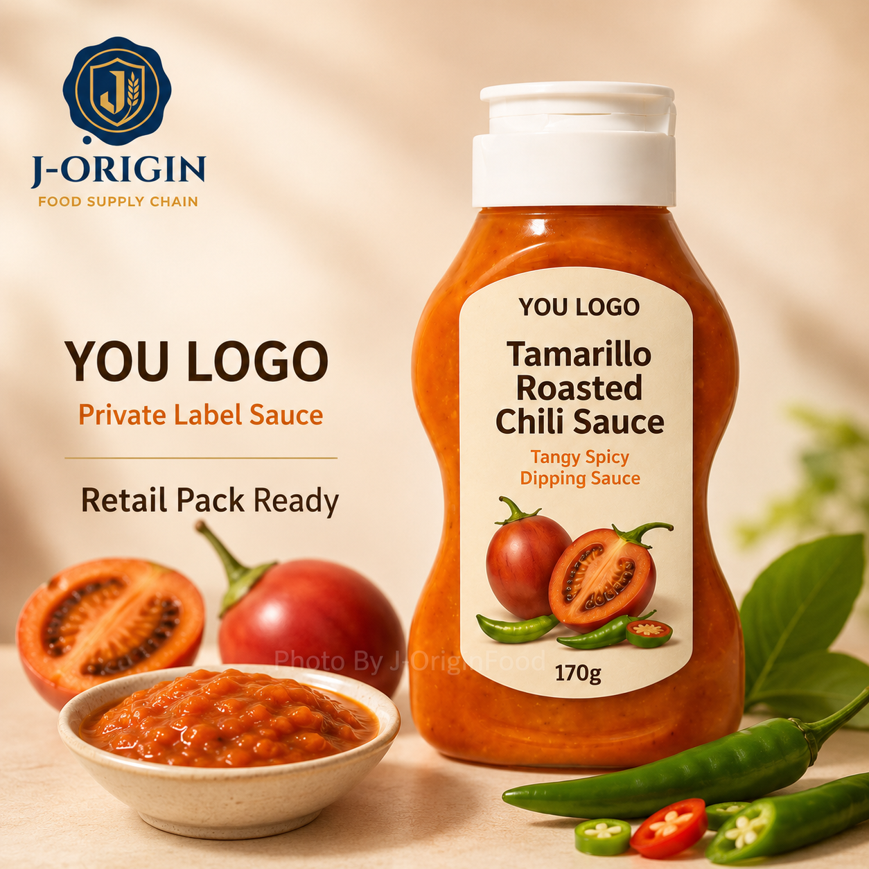 Tamarillo Tree Tomato Roasted Chili Sauce – Tangy Spicy Dipping Sauce (170g)