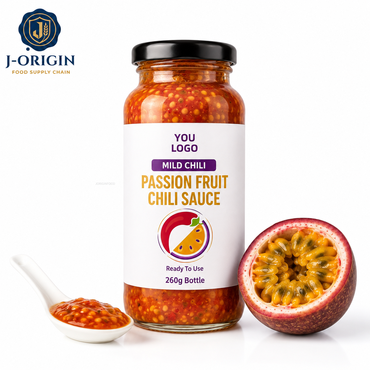 Passion Fruit Mild Chili Sauce | Ready-to-Use Dipping & Cooking Sauce | Restaurant Foodservice Retail | OEM Private Label | 260g