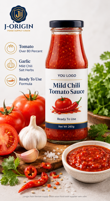 Southeast Asian Mild Chili Tomato Sauce | Ready-to-Use Dipping & Cooking Sauce | Restaurant Foodservice Retail | OEM Private Label | 260g