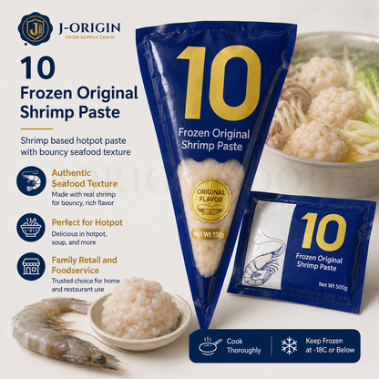 Frozen Shrimp Paste Original Flavor | Hotpot Seafood | Retail Pack & Foodservice Bulk Supply | OEM Private Label | 150g / 500g