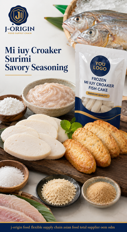 Frozen Mi Iuy Croaker Fish Cake Slices | Ready-to-Cook Seafood Snack | Hot Pot BBQ Retail | OEM Private Label | 125g / 150g