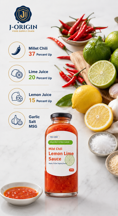 Mild Chili Lemon Lime Sauce – Ready-to-Eat Asian Dipping Sauce | OEM Private Label | 280g Bottle