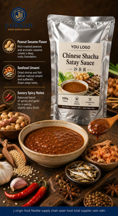 Chinese Shacha Satay Sauce | 500g | Dipping Sauce for Hot Pot, BBQ & Foodservice OEM