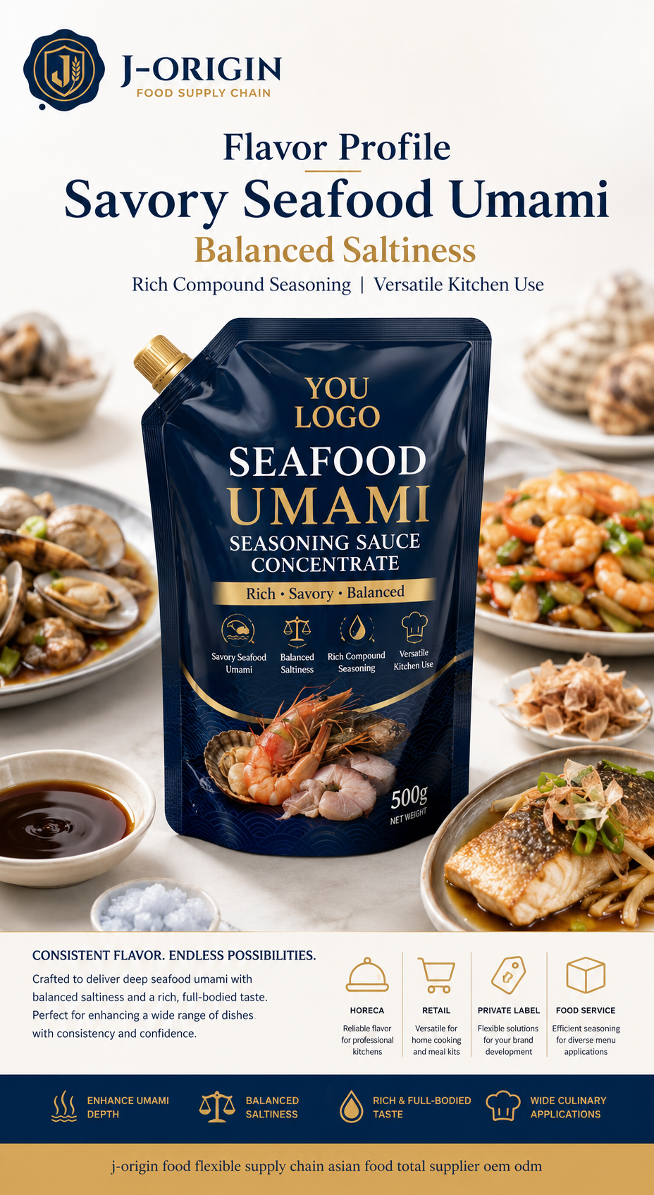 Seafood Umami Seasoning Sauce Concentrate | OEM Private Label | 500g