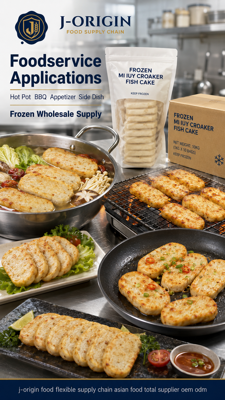 Frozen Mi Iuy Croaker Fish Cake Slices | Ready-to-Cook Seafood Snack | Hot Pot BBQ Retail | OEM Private Label | 125g / 150g