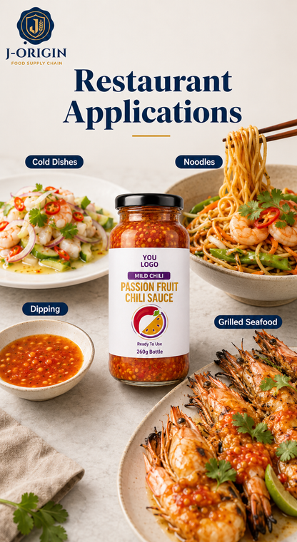 Passion Fruit Mild Chili Sauce | Ready-to-Use Dipping & Cooking Sauce | Restaurant Foodservice Retail | OEM Private Label | 260g