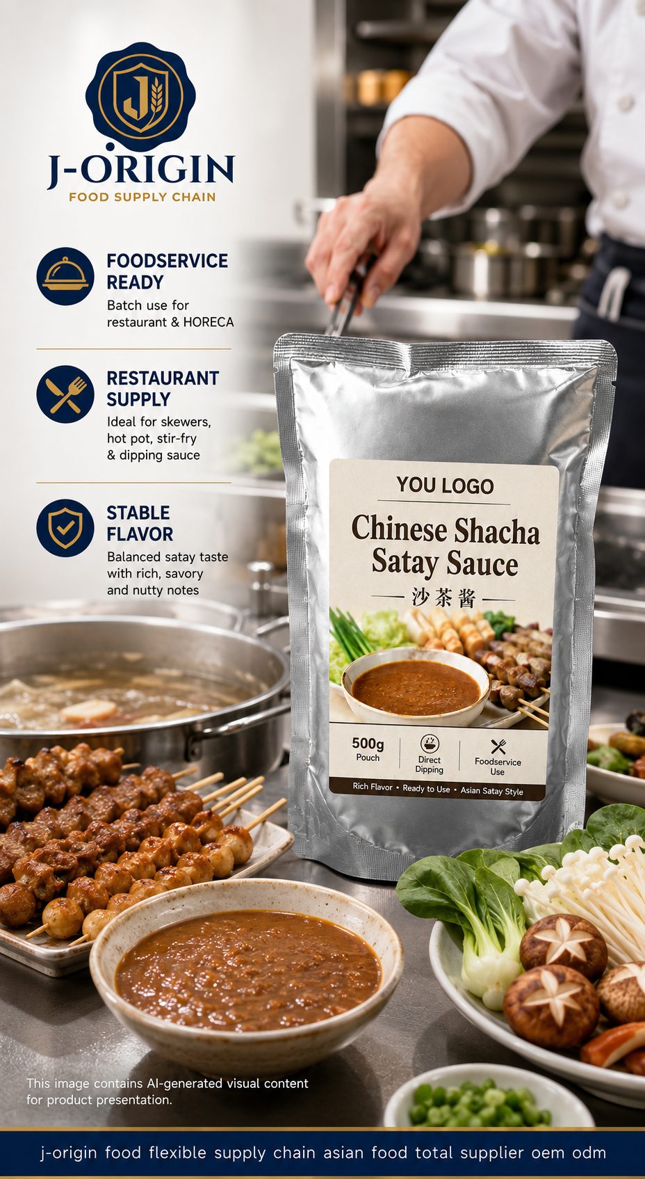 Chinese Shacha Satay Sauce | 500g | Dipping Sauce for Hot Pot, BBQ & Foodservice OEM