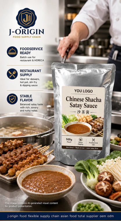 Chinese Shacha Satay Sauce | 500g | Dipping Sauce for Hot Pot, BBQ & Foodservice OEM
