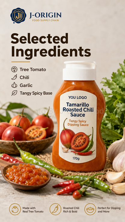 Tamarillo Tree Tomato Roasted Chili Sauce – Tangy Spicy Dipping Sauce (170g)