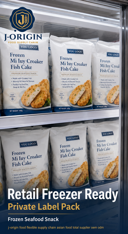 Frozen Mi Iuy Croaker Fish Cake Slices | Ready-to-Cook Seafood Snack | Hot Pot BBQ Retail | OEM Private Label | 125g / 150g