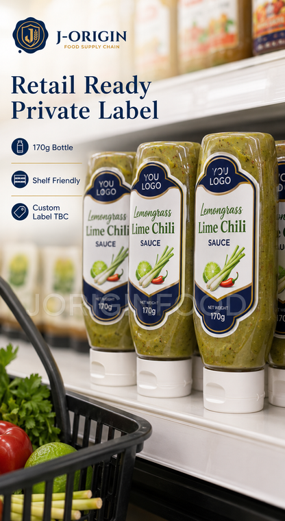 Lemongrass Lime Chili Sauce | Ready-to-Use Semi-Solid Seasoning | Restaurant Foodservice Retail | OEM Private Label | 170g