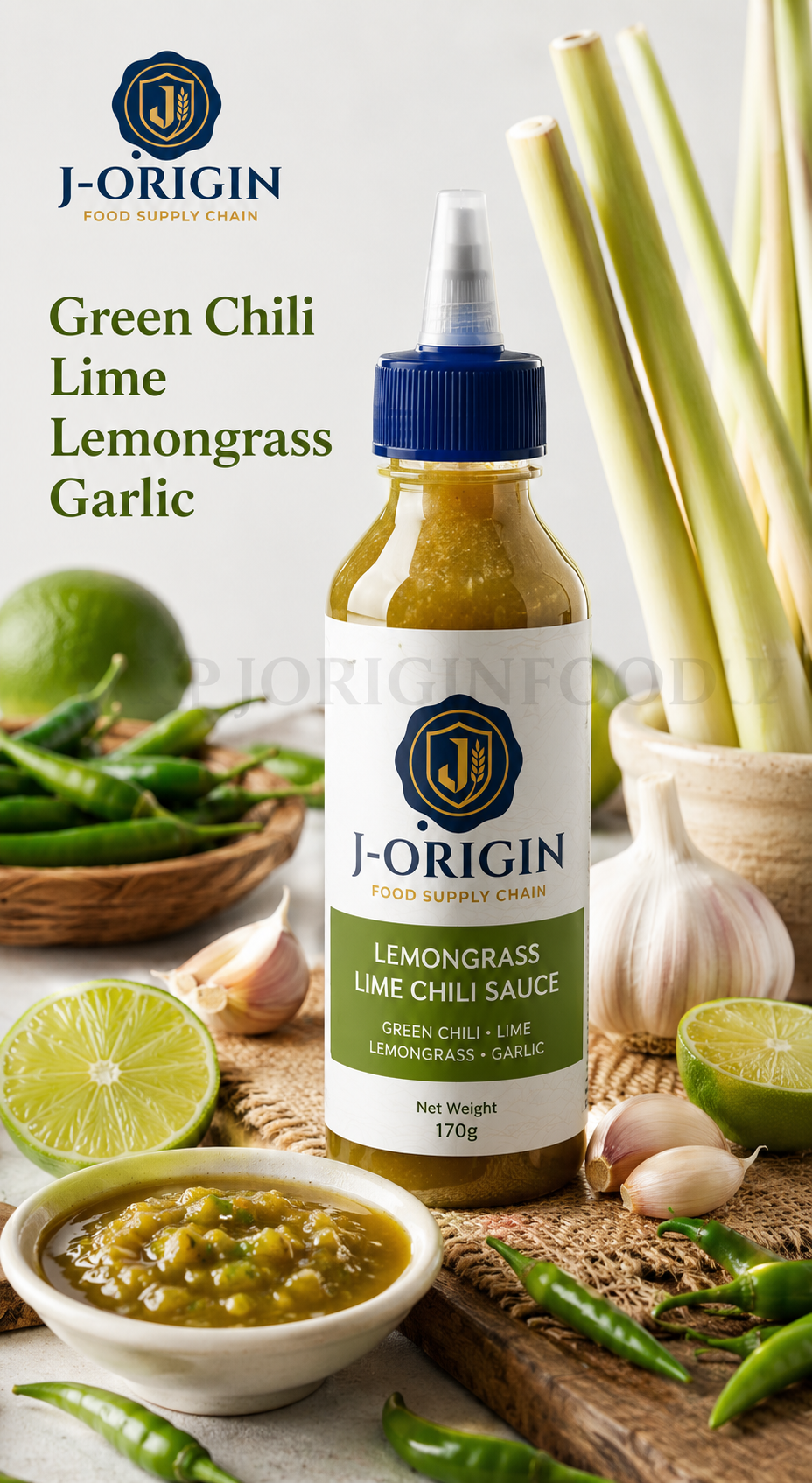 Lemongrass Lime Chili Sauce | Ready-to-Use Semi-Solid Seasoning | Restaurant Foodservice Retail | OEM Private Label | 170g