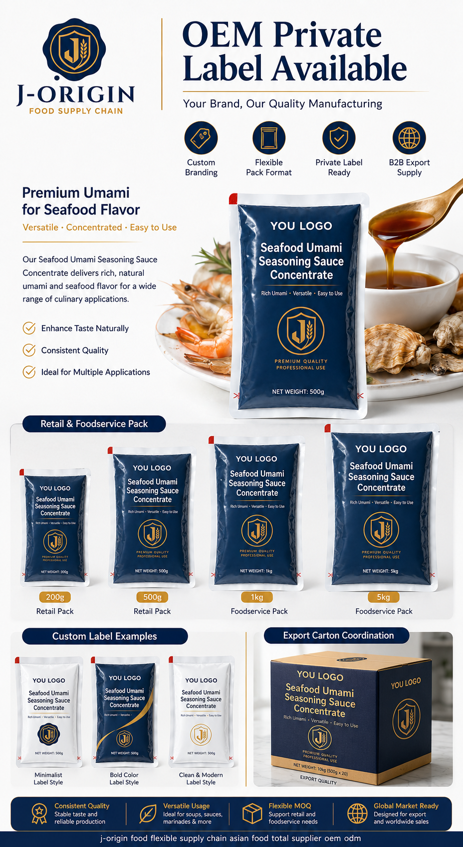 Seafood Umami Seasoning Sauce Concentrate | OEM Private Label | 500g