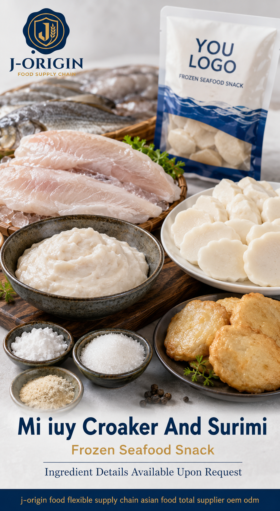 Frozen Mi Iuy Croaker Fish Cake Slices | Ready-to-Cook Seafood Snack | Hot Pot BBQ Retail | OEM Private Label | 125g / 150g