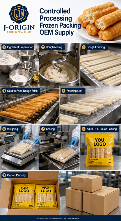 Frozen Youtiao Fried Dough Stick — 500g | OEM Private Label
