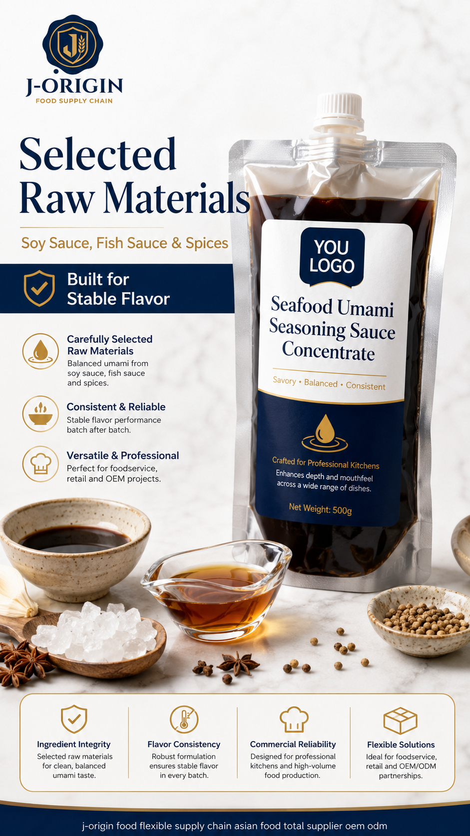 Seafood Umami Seasoning Sauce Concentrate | OEM Private Label | 500g