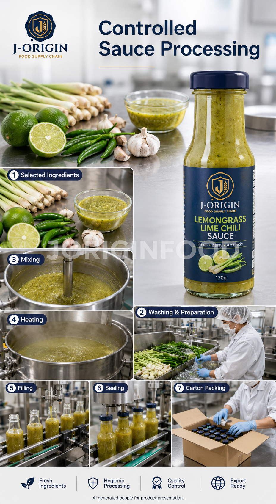 Lemongrass Lime Chili Sauce | Ready-to-Use Semi-Solid Seasoning | Restaurant Foodservice Retail | OEM Private Label | 170g