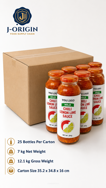 Mild Chili Lemon Lime Sauce – Ready-to-Eat Asian Dipping Sauce | OEM Private Label | 280g Bottle