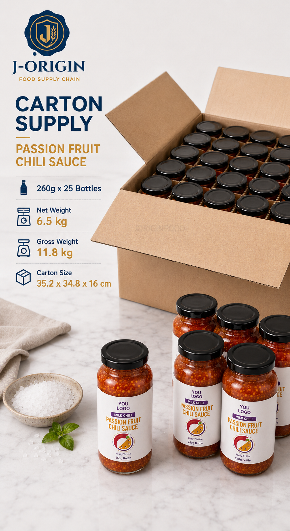 Passion Fruit Mild Chili Sauce | Ready-to-Use Dipping & Cooking Sauce | Restaurant Foodservice Retail | OEM Private Label | 260g