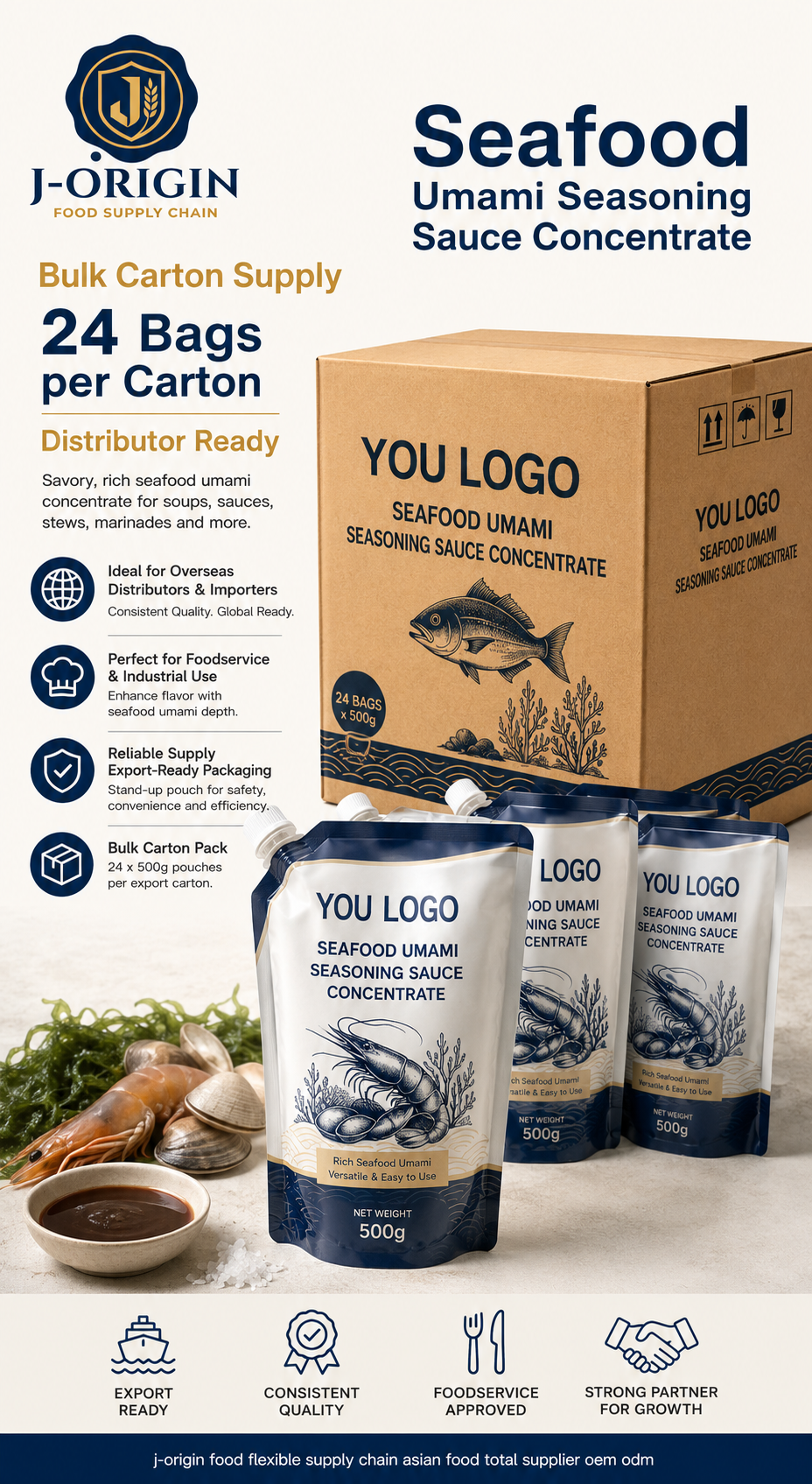 Seafood Umami Seasoning Sauce Concentrate | OEM Private Label | 500g