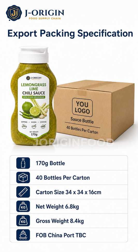 Lemongrass Lime Chili Sauce | Ready-to-Use Semi-Solid Seasoning | Restaurant Foodservice Retail | OEM Private Label | 170g