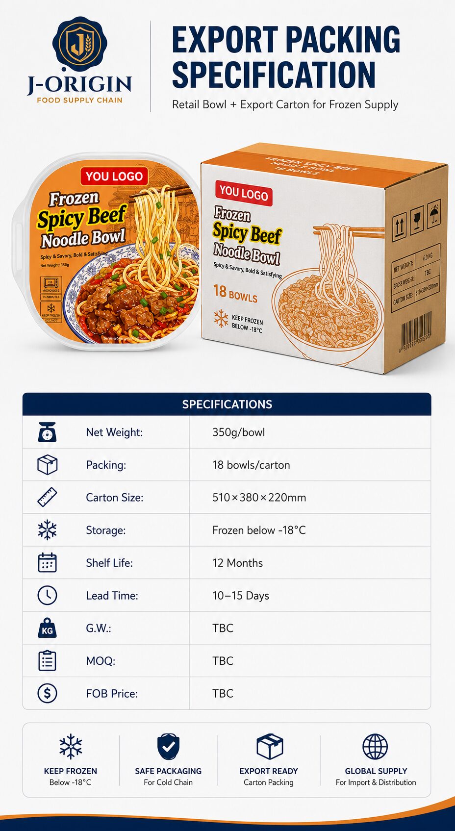 Frozen Spicy Beef Noodle Bowl