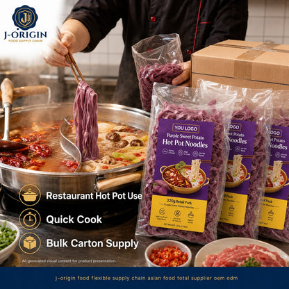 Purple Sweet Potato Hot Pot Noodles | OEM Private Label | 220g Retail Pack | Quick Cook | Ambient