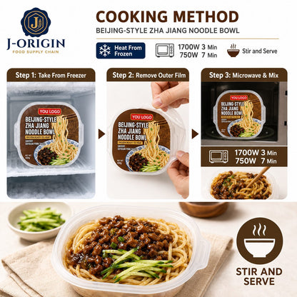 Beijing-Style Zha Jiang Noodle Bowl | 400g | Frozen Ready-to-Heat Wheat Noodle OEM