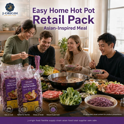 Purple Sweet Potato Hot Pot Noodles | OEM Private Label | 220g Retail Pack | Quick Cook | Ambient