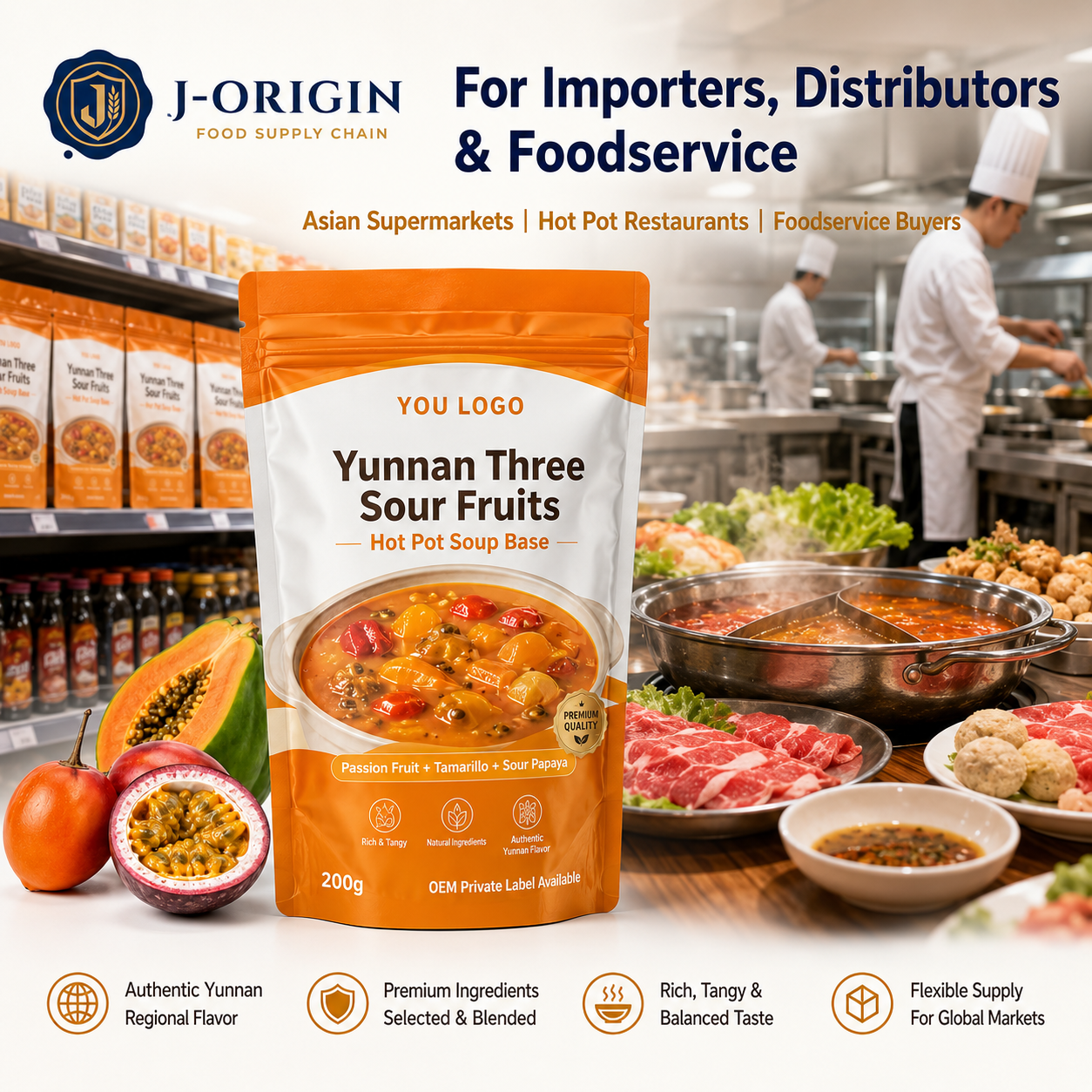 Yunnan Passion Fruit Hot Pot Soup Base | Tomato & Passion Fruit | 500g | Ambient Storage
