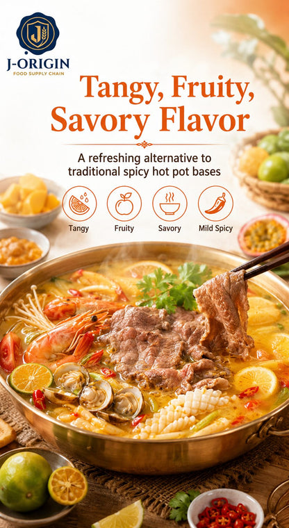 Yunnan Three Sour Fruits Hot Pot Soup Base | 200g | Tangy Fruity Broth for Hot Pot & Noodles OEM