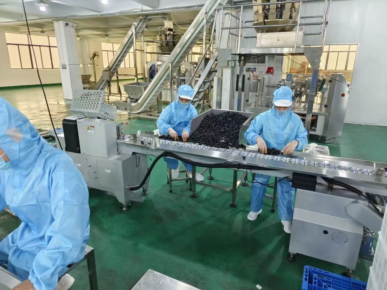 Automated food packaging line at a China manufacturer