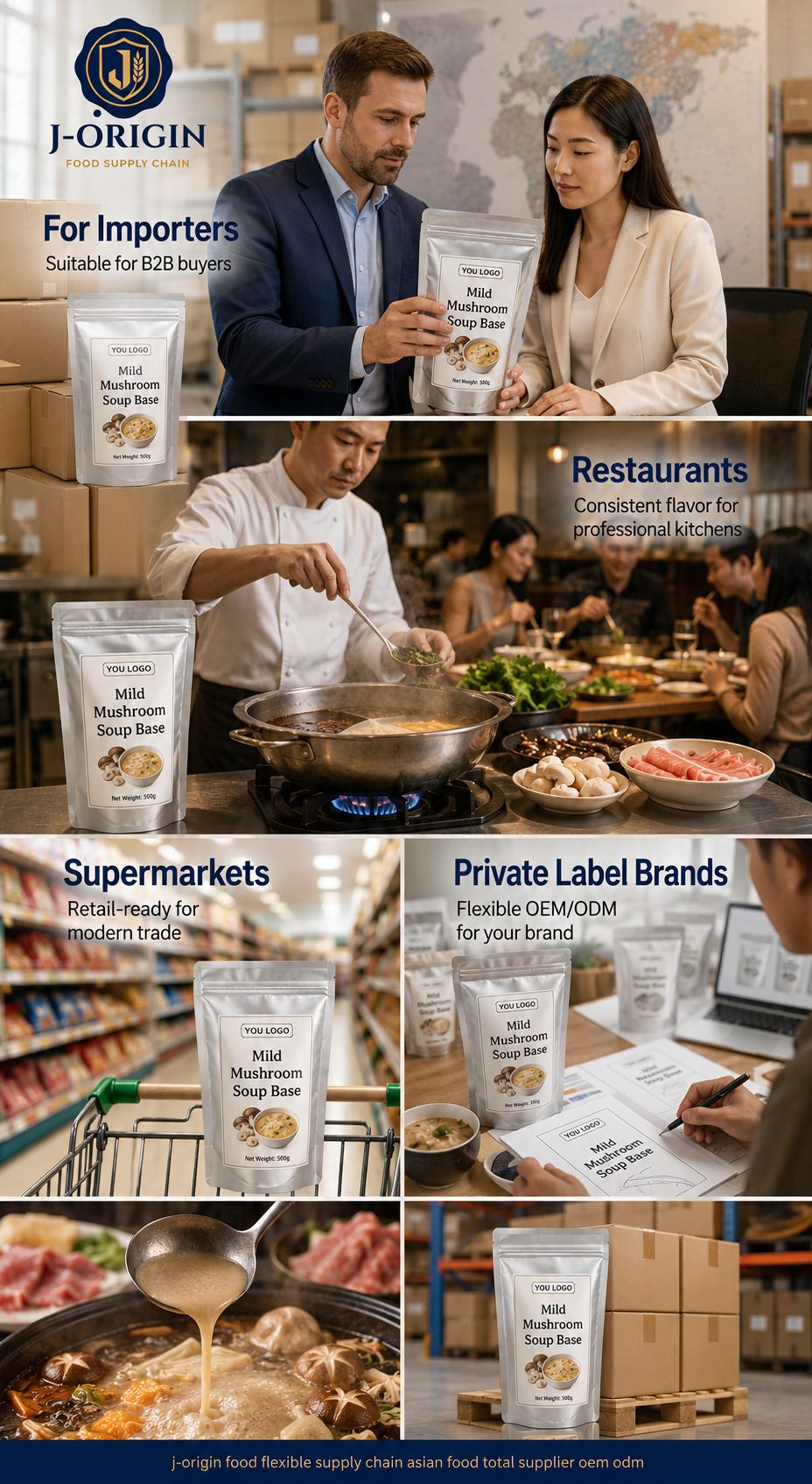 Mild Mushroom Soup Base | Clear Broth | Concentrated | 500g | OEM & Wholesale