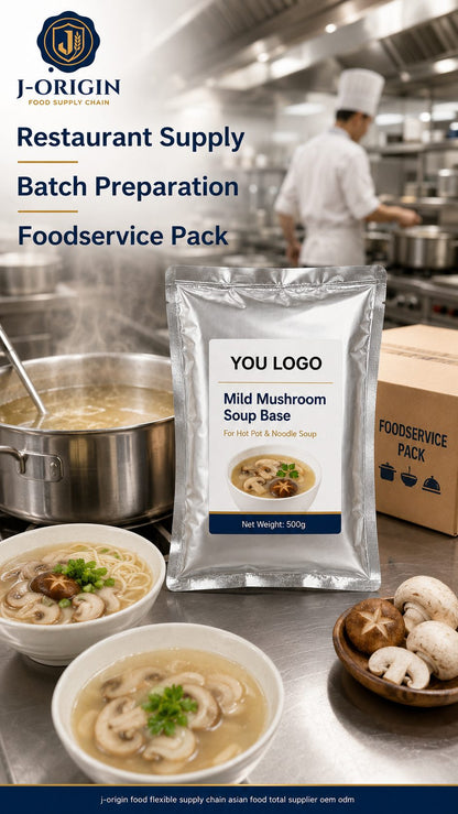 Mild Mushroom Soup Base | Clear Broth | Concentrated | 500g | OEM & Wholesale