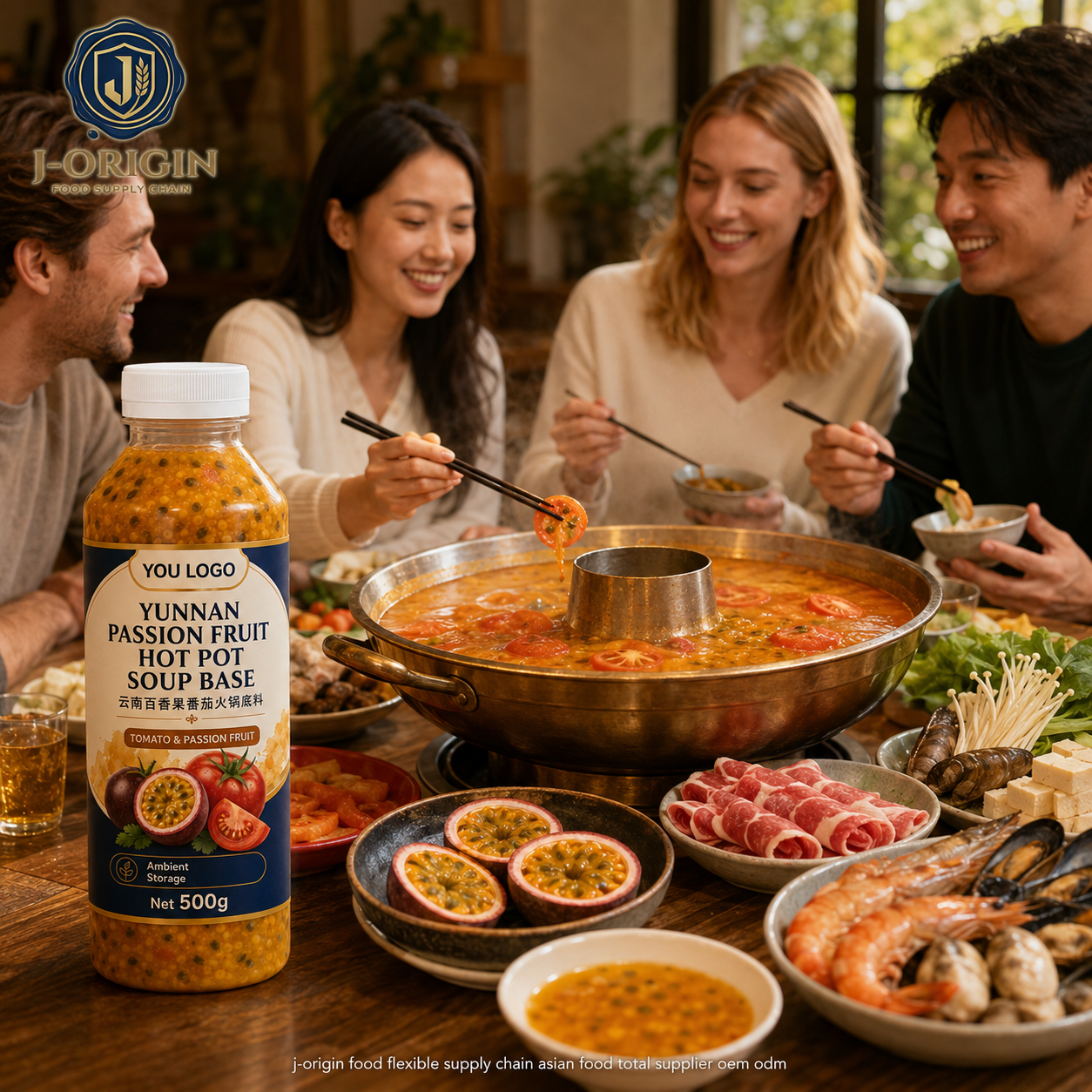 Yunnan Passion Fruit Tomato Hot Pot Soup Base | Tangy Fruity Flavor | 200g Retail & Bulk Foodservice