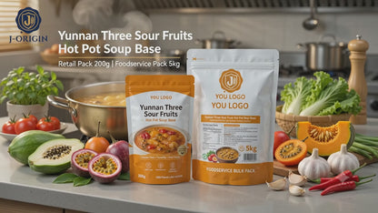 Yunnan Three Sour Fruits Hot Pot Soup Base | 200g | Tangy Fruity Broth for Hot Pot & Noodles OEM