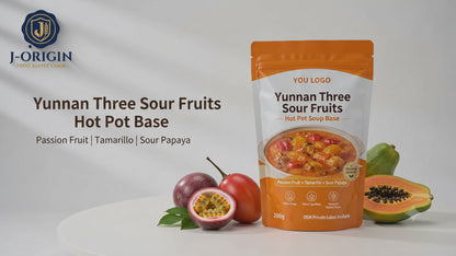 Yunnan Three Sour Fruits Hot Pot Soup Base | 200g | Tangy Fruity Broth for Hot Pot & Noodles OEM