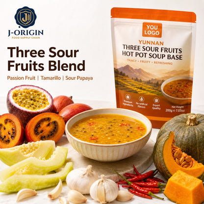 Yunnan Three Sour Fruits Hot Pot Soup Base | 200g | Tangy Fruity Broth for Hot Pot & Noodles OEM