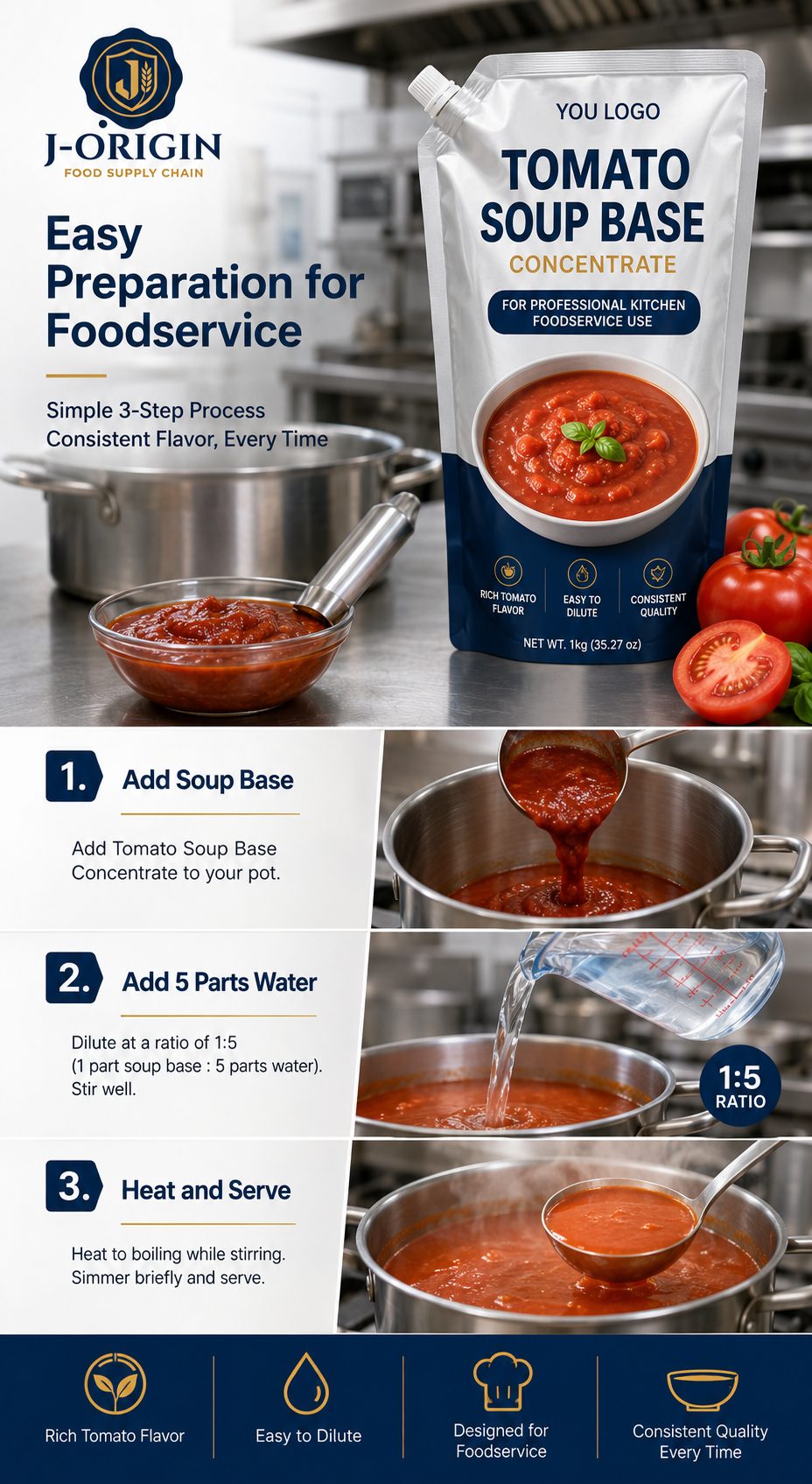 Tomato Hot Pot Soup Base Concentrate | 500g | Foodservice & OEM Wholesale