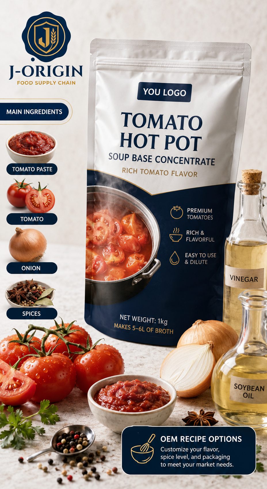 Tomato Hot Pot Soup Base Concentrate | 500g | Foodservice & OEM Wholesale